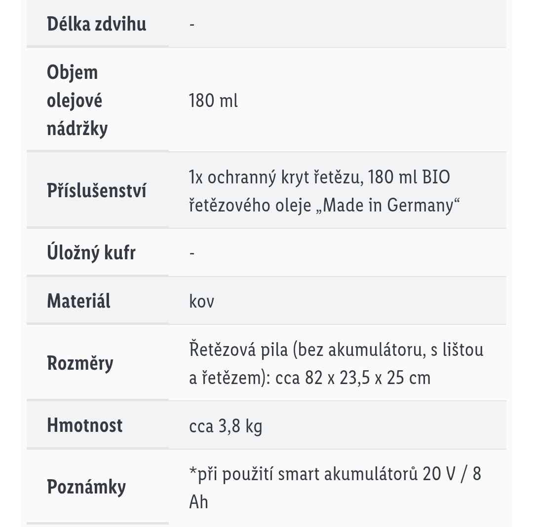 Aku řetězová pila peformance lišta 38cm - 9