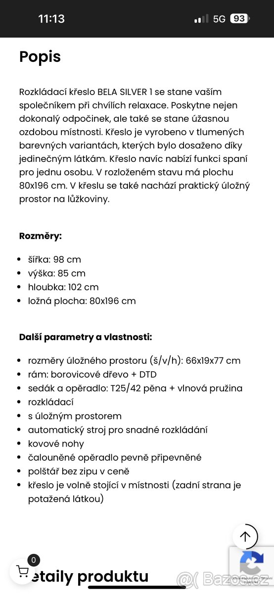 Rozkládací křeslo - 9