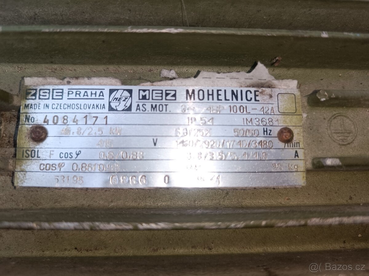 Elektromotor dahlanderův 1,8 /2,5kw 2. rychlostní - 9