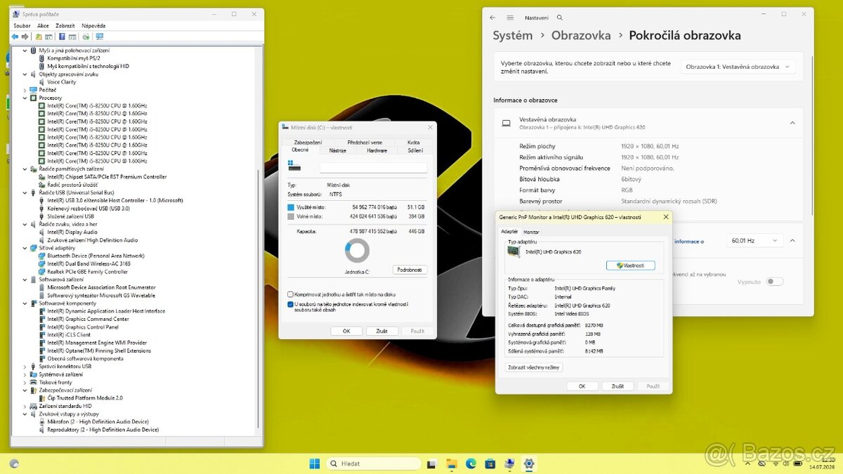 DELL 5471 /i5-8250/16GB/SSD480GB/UHD/FULLHD/WIN11/ZÁRUKA - 9