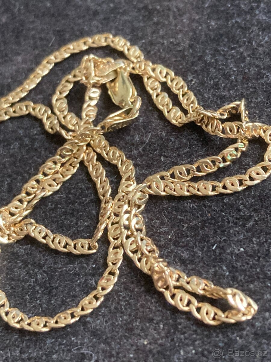 Řetízek plný+Přívěsek Žluté zlato 585/1000 14k - 9