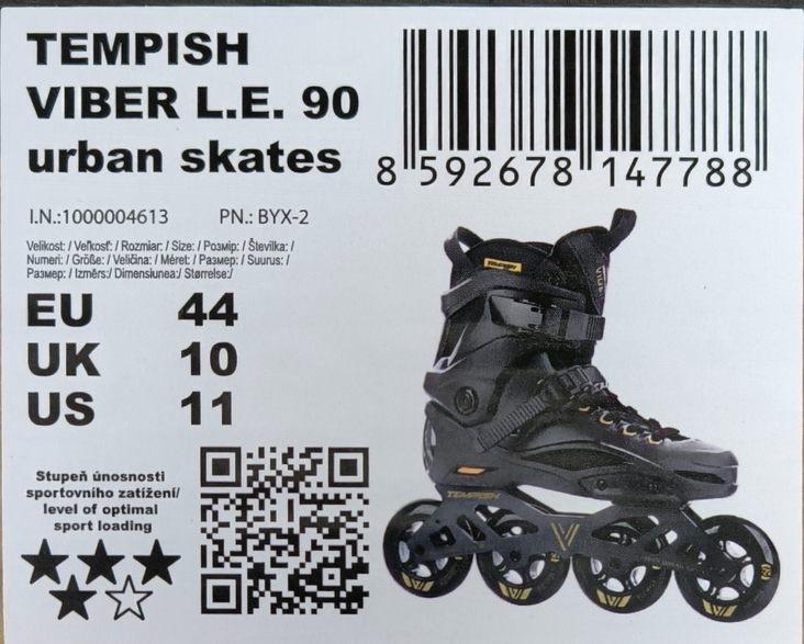 Prodám inline brusle TEMPISH VIBER L.E. 90 vel. 44 - 9