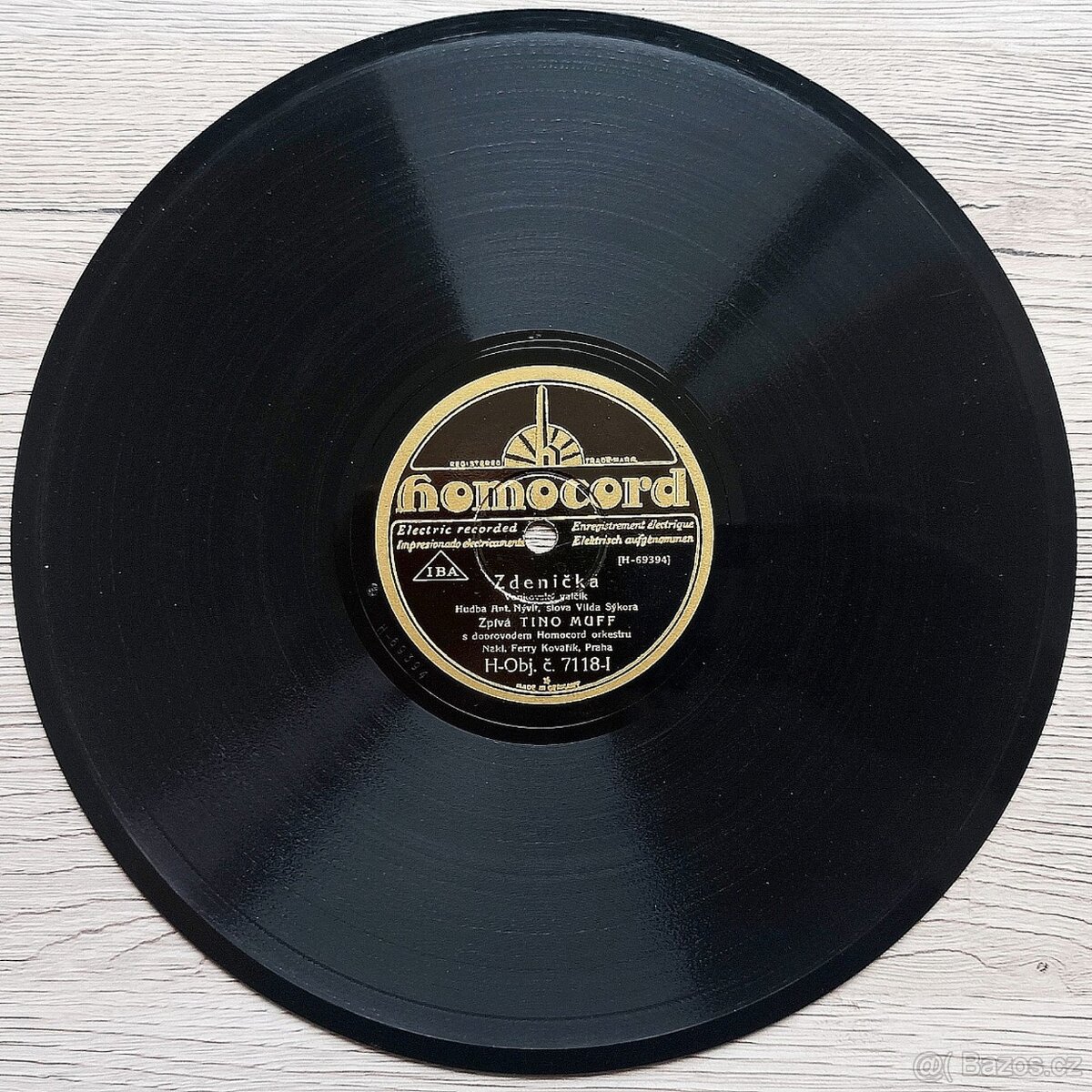 Sada 1 - 5 českých šelakových gramodesek 1930 - 1932 - 9