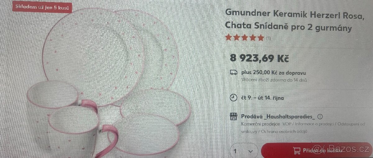 Keramika zn. GMUNDNER, 13dílná sada, originál značeno. - 9