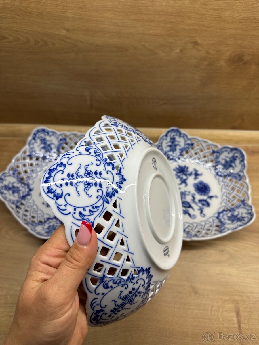 Mísa pětihranná prolamovaná 24cm - cibulák - 9