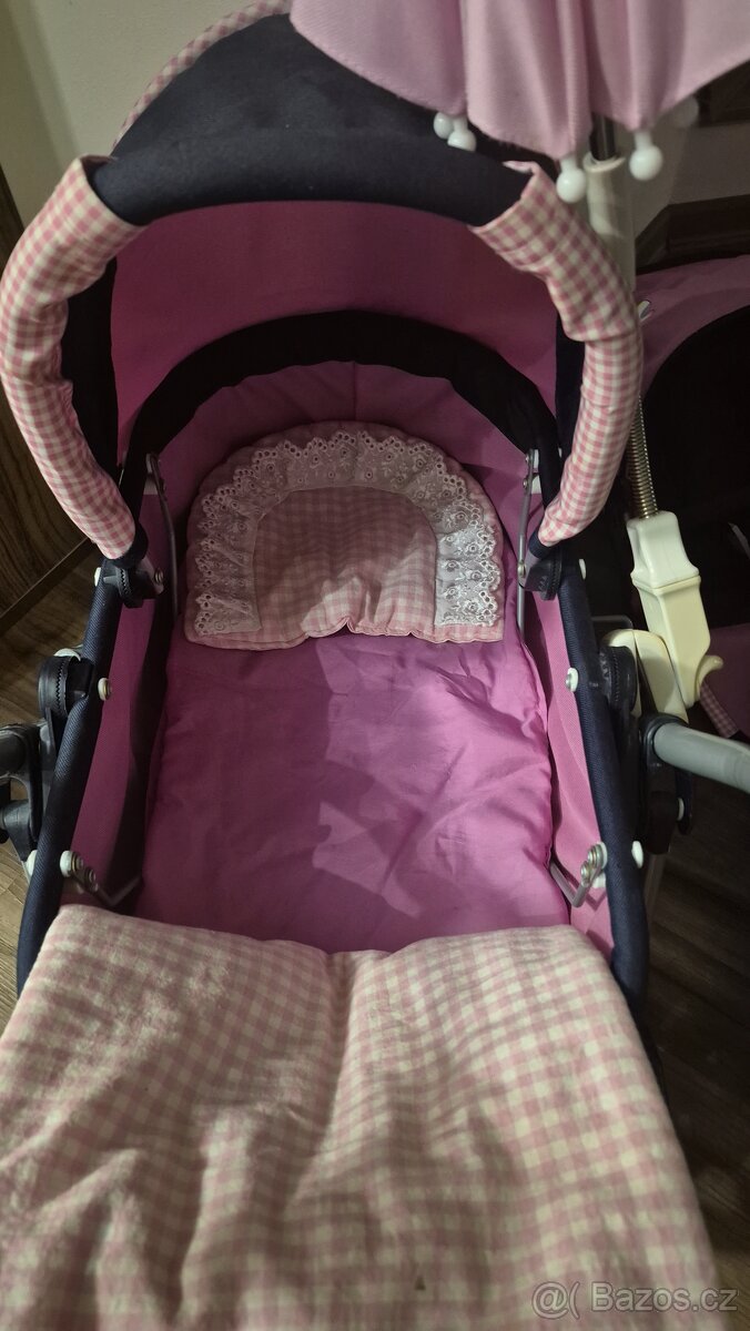 Kočárek pro panenky Bayer Chic trojkombinace - 9