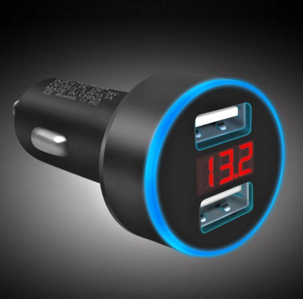 Autonabíječka 2x usb + display napětí baterie - 9