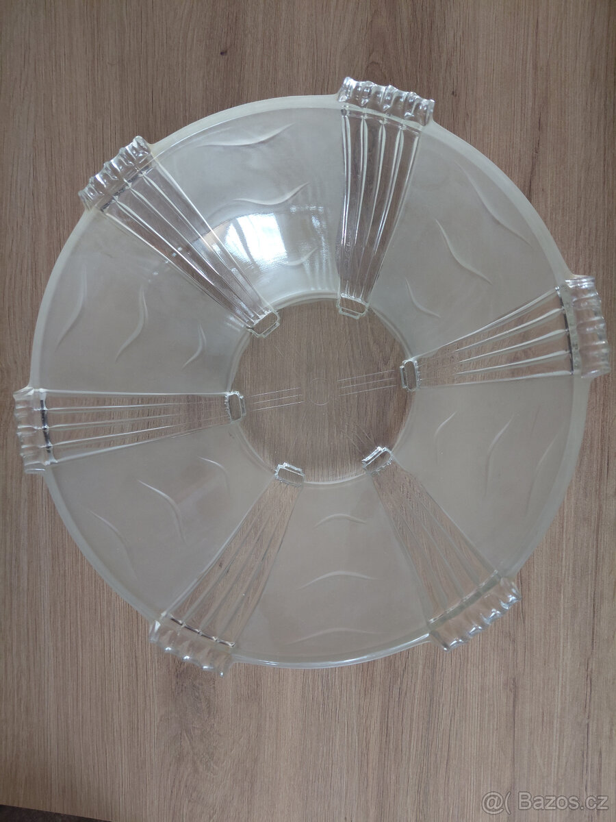 Retro mísa z čirého skla ART DECO - 9