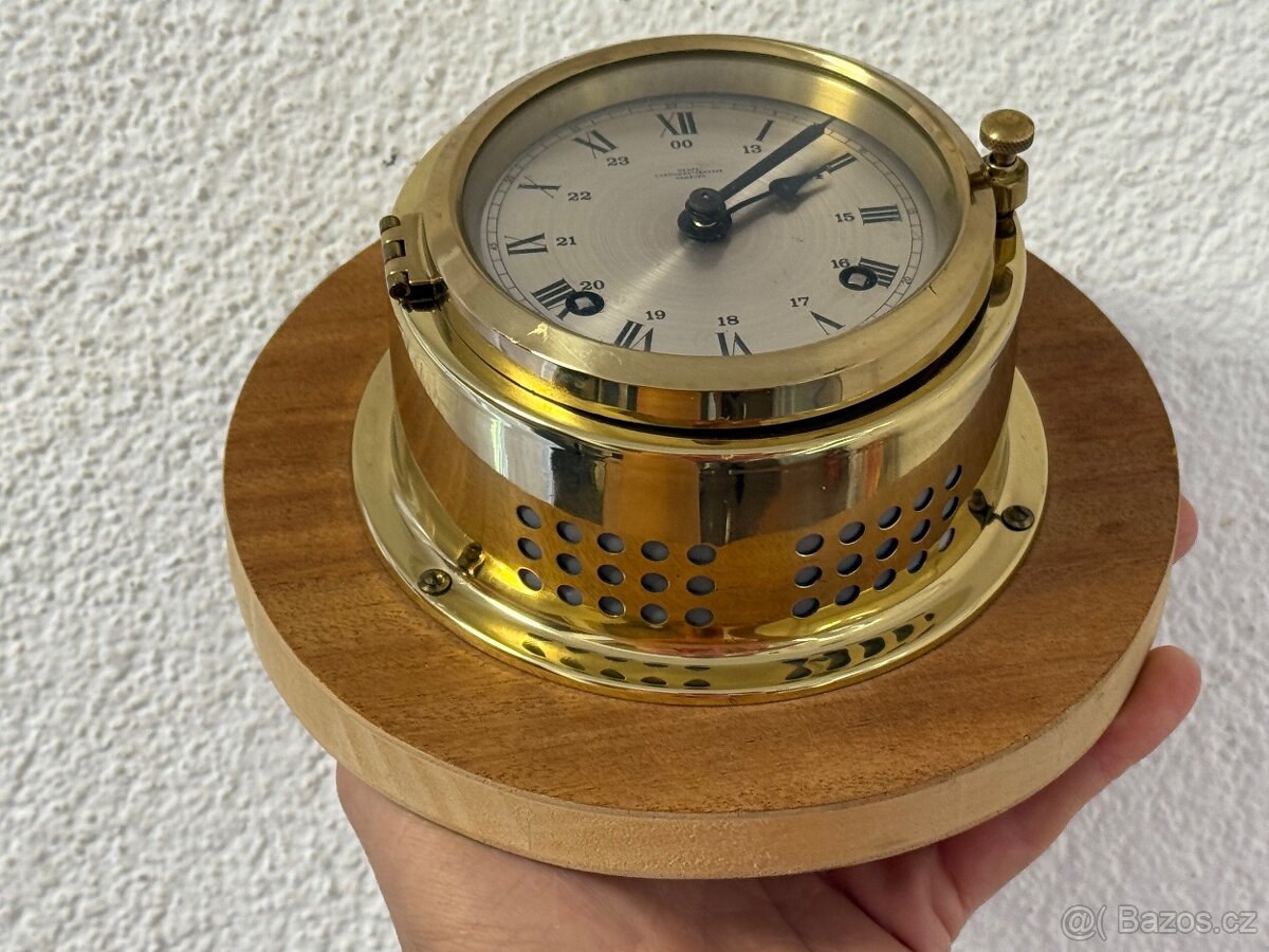 Mosazné lodní hodiny Wempe mechanické námořní bití - 9