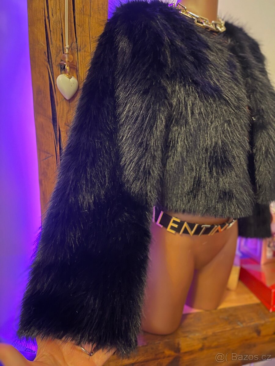 Luxusní krátký kožíšek S/M - 9