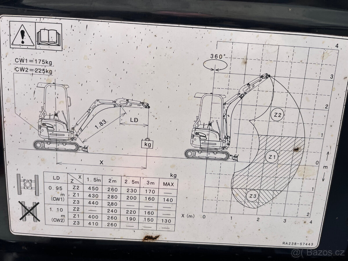 Pásový minibagr Kubota U17-3 - 9