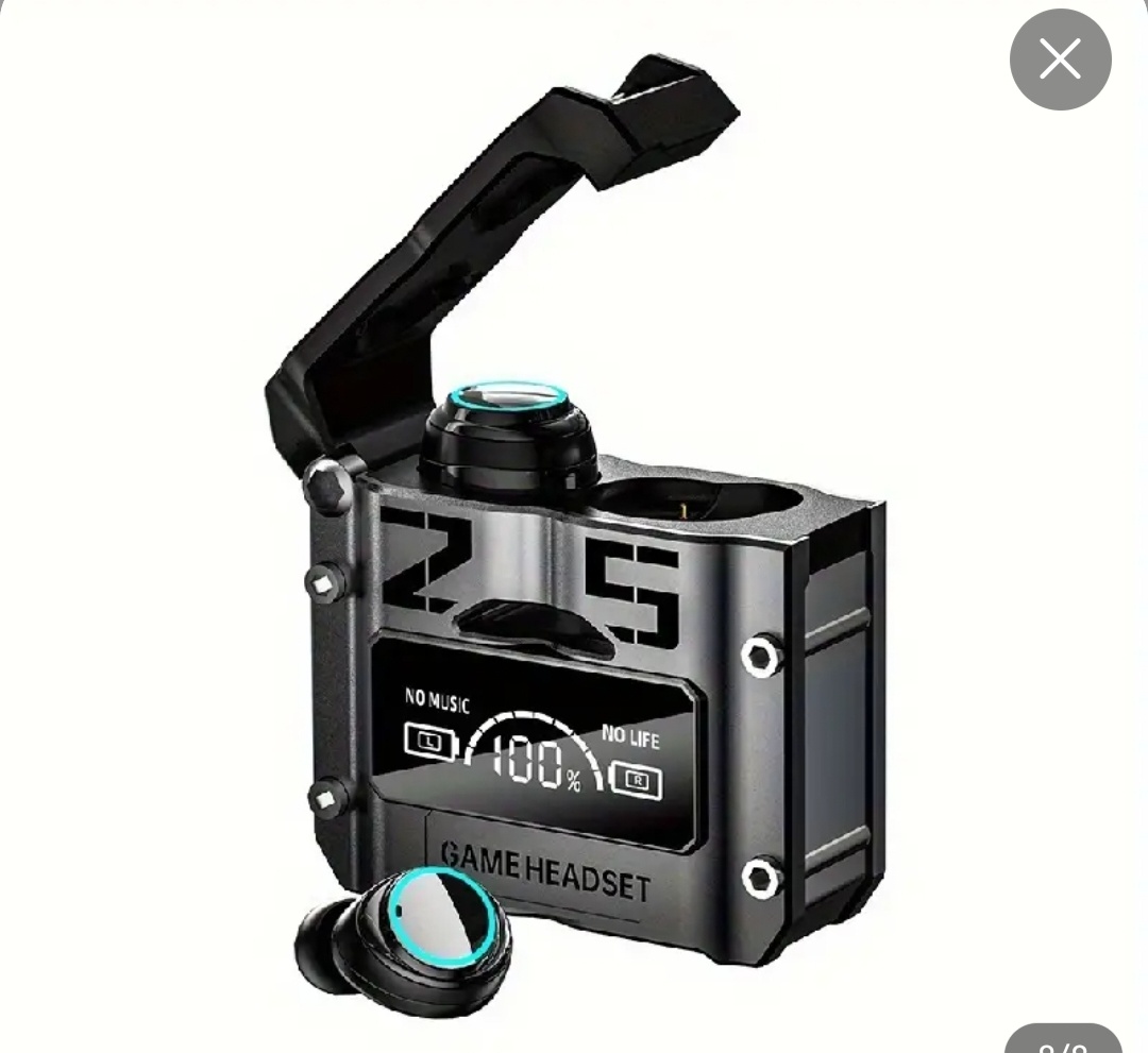 Bezdrátová sluchátka s herním módem a LED displej - 9