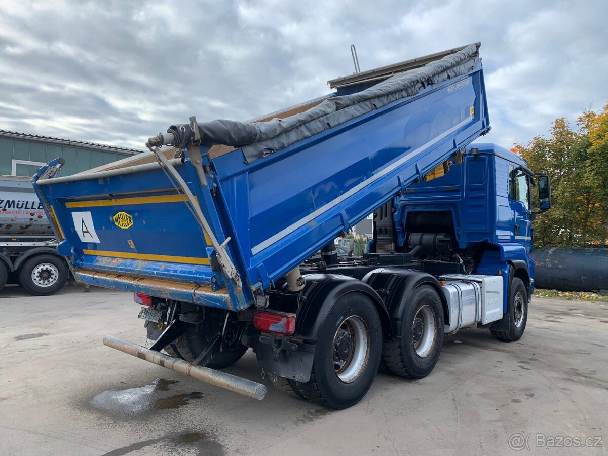 MAN TGS 28.500 6x4 třístranný sklápěč Bordmatic - 9