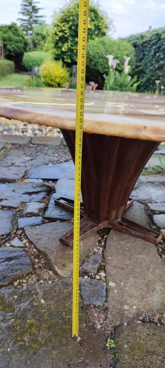 Mramorový konferenční stůl průměr 130cm - 9