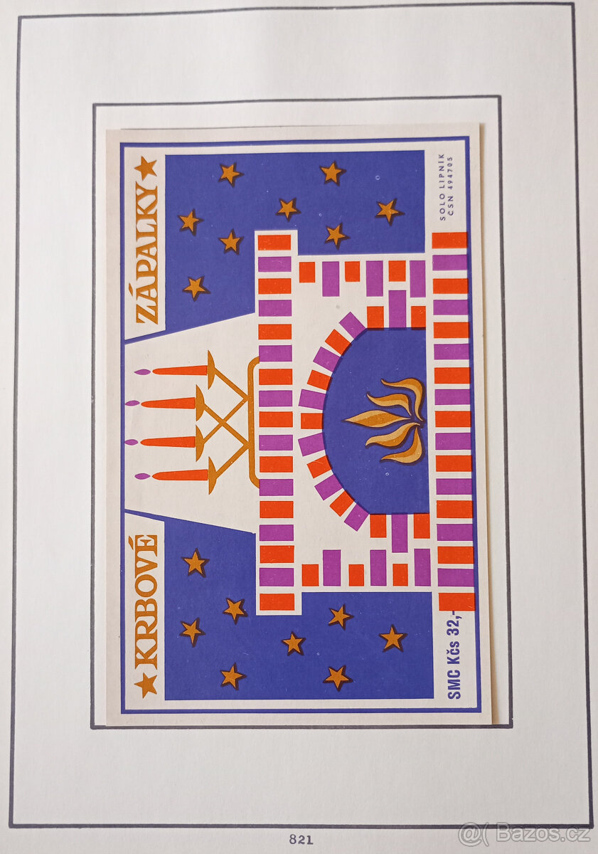 Album zápalkových nálepek 1980–1988 – 143 ks, pěkný stav - 9