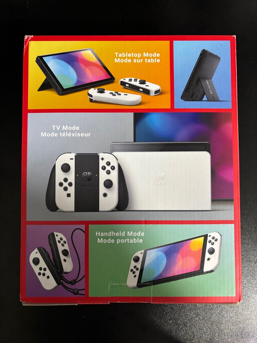 Nintendo Switch OLED + 4 hry + originální obal - 9
