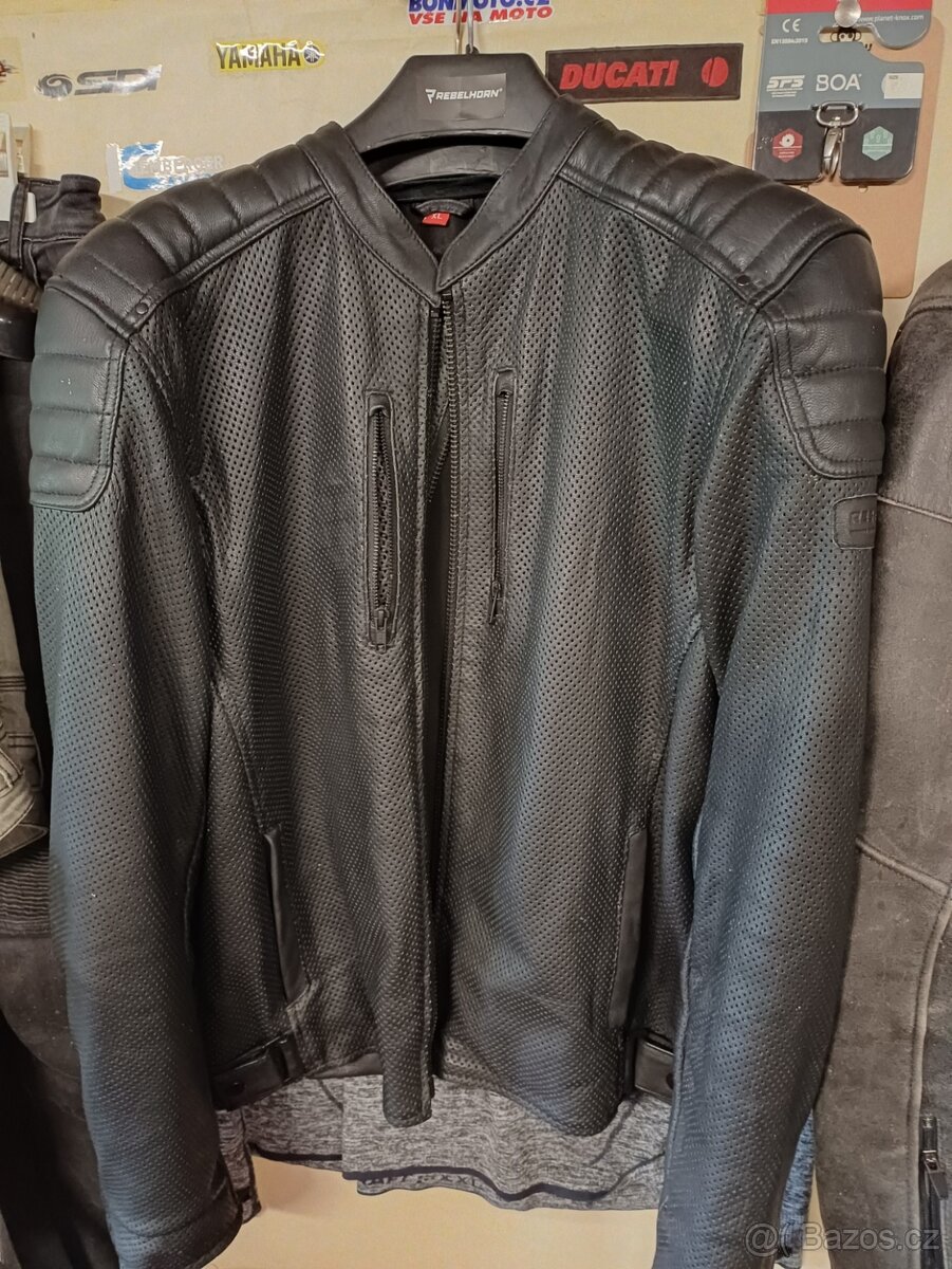 Perforovaná kožená bunda Rebelhorn - 9