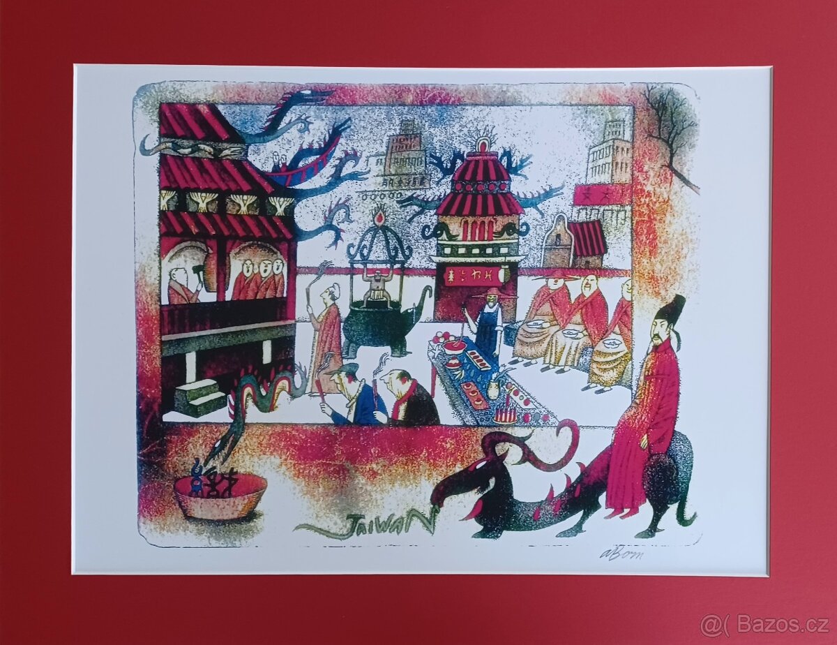 Adolf Born .Serigrafie Originální dílo. - 9