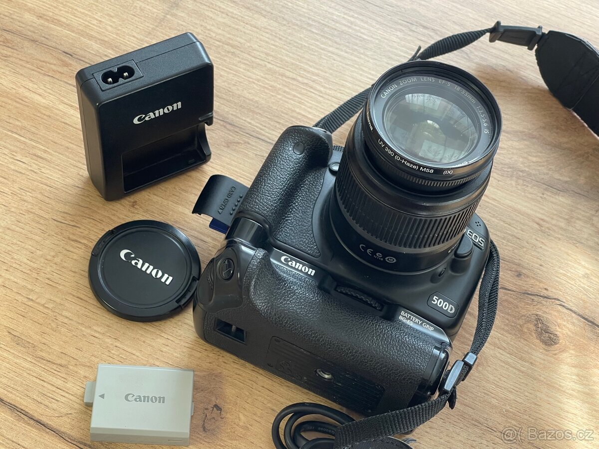 Digitální zrcadlovka Canon EOS 500D + 18–55 IS + Grip - 9