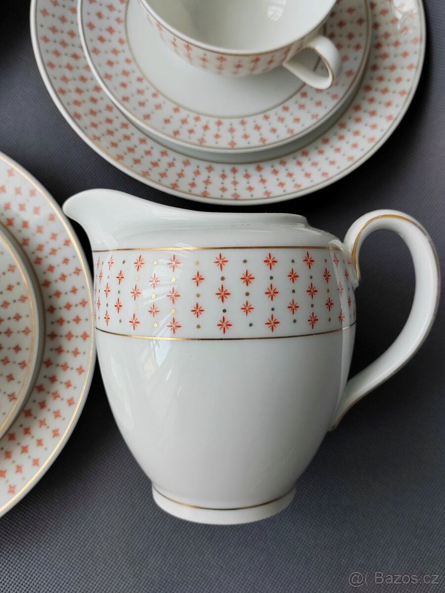 Krásná starožitná porcelánova sada Kaestner Saxonia 1929-37 - 9