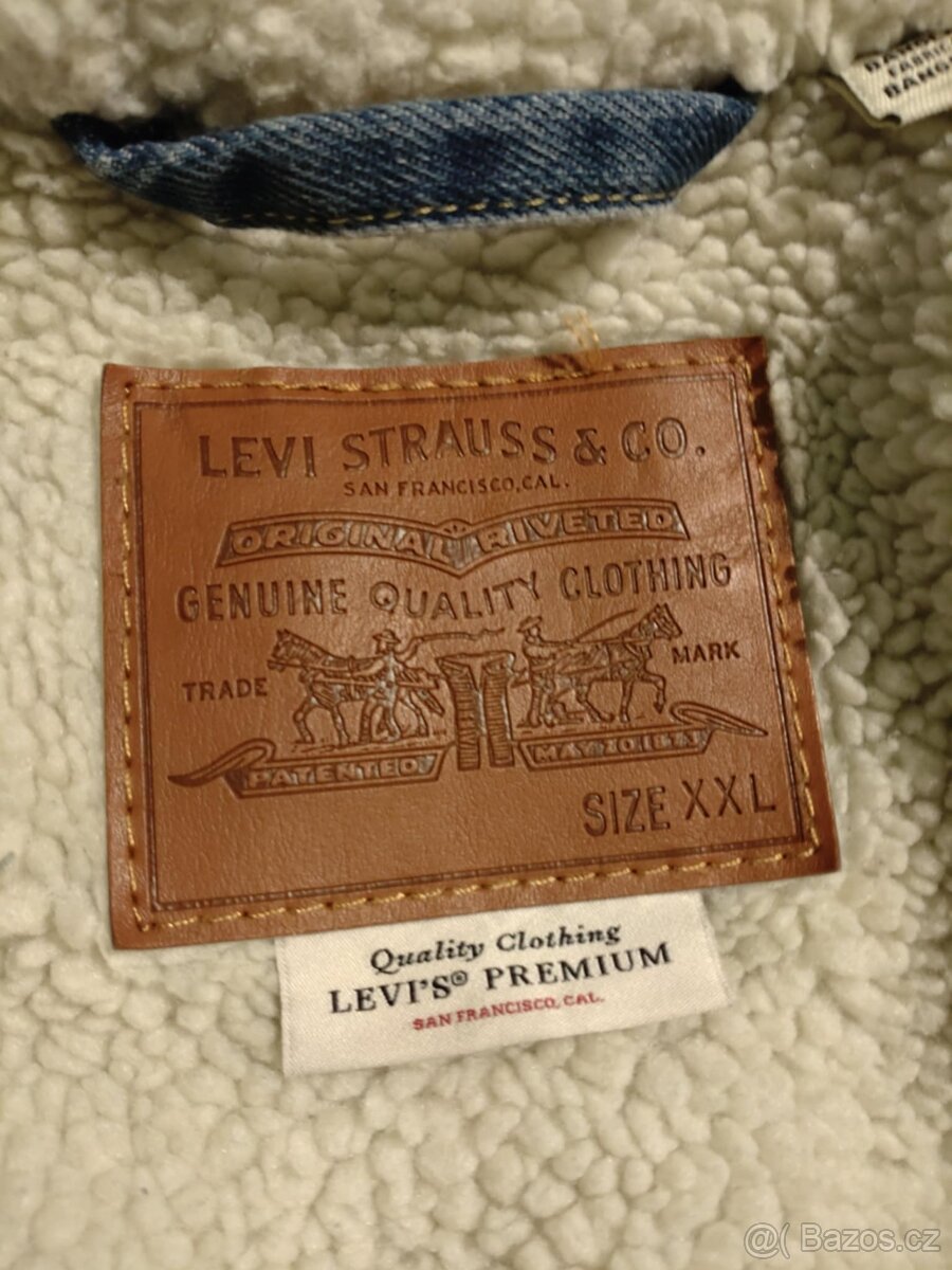 RIFLOVÁ BUNDA LEVI'S KOŽÍŠEK XXL - 9