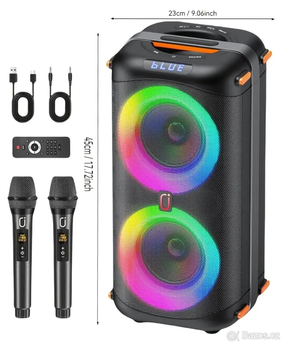 Prodám párty reprobox s dvěma bezdrátovými mikrofony - 9