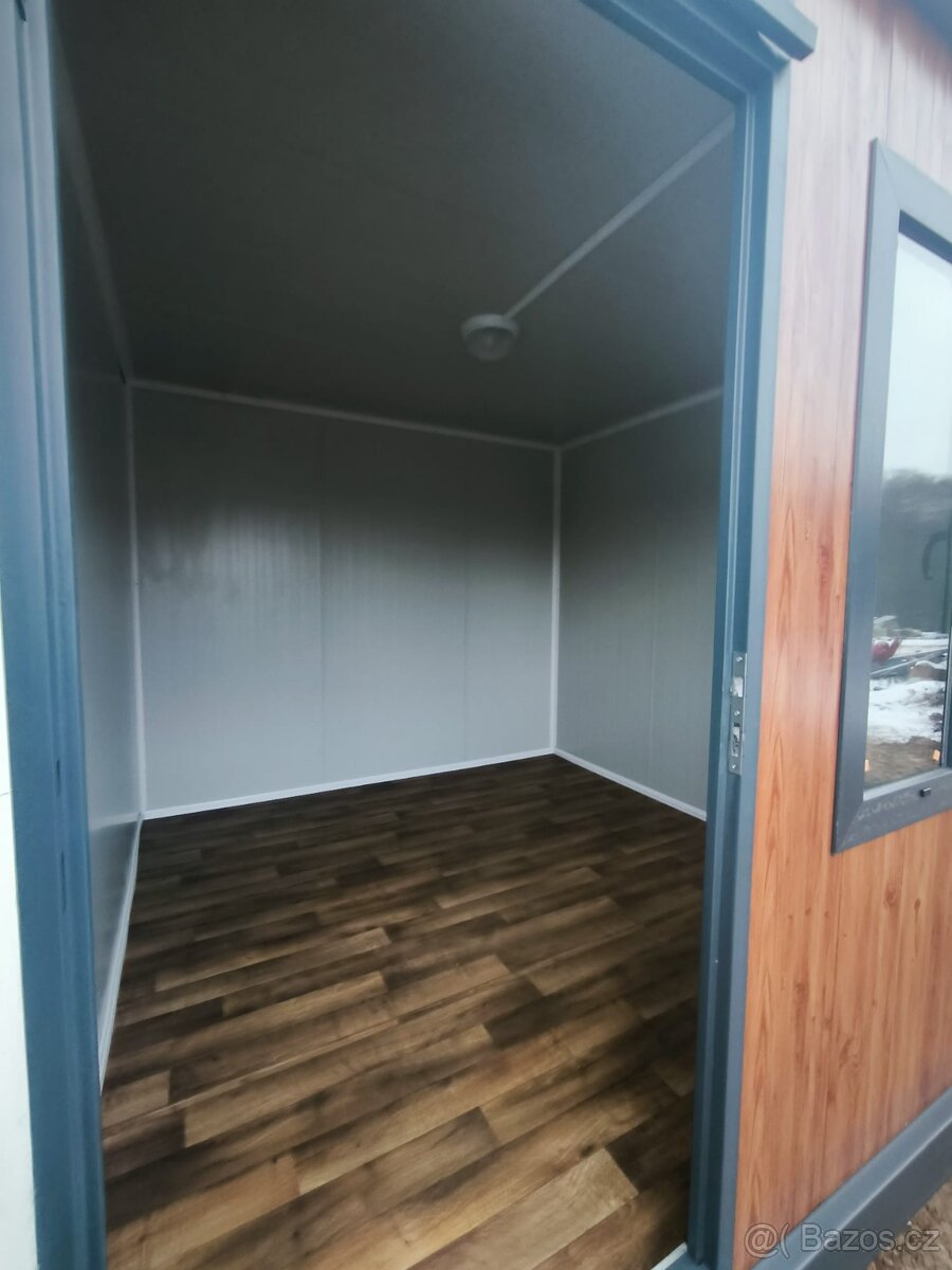 stavební buňka, kontejner ve dřevodekoru LEVNĚ, IHNED - 9