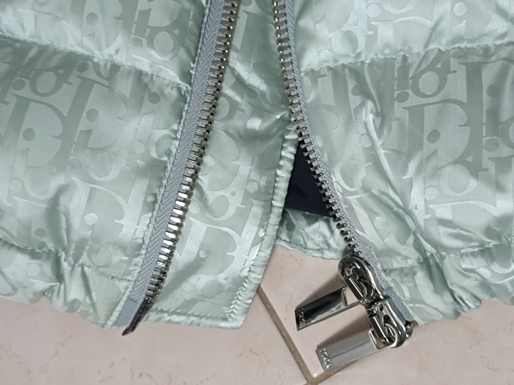 Dior bunda - Sea Green Oblique Puffer Jacket - 9