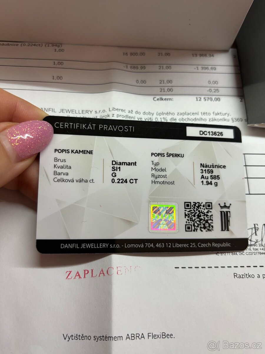 Zlaté briliantové náušnice - 9