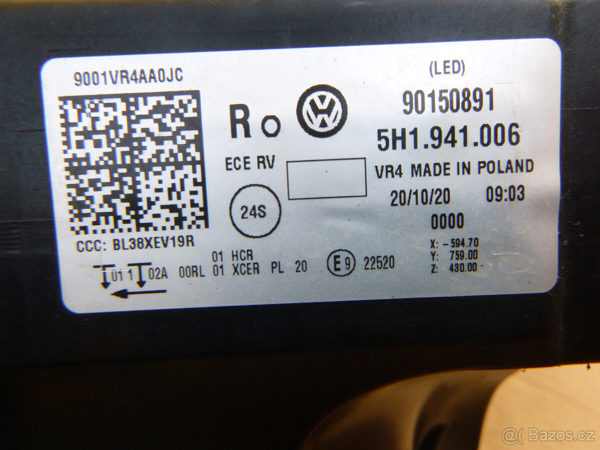 VW Golf 8 VIII lampa světlo LED 5H1941006 5H1941005B - 9