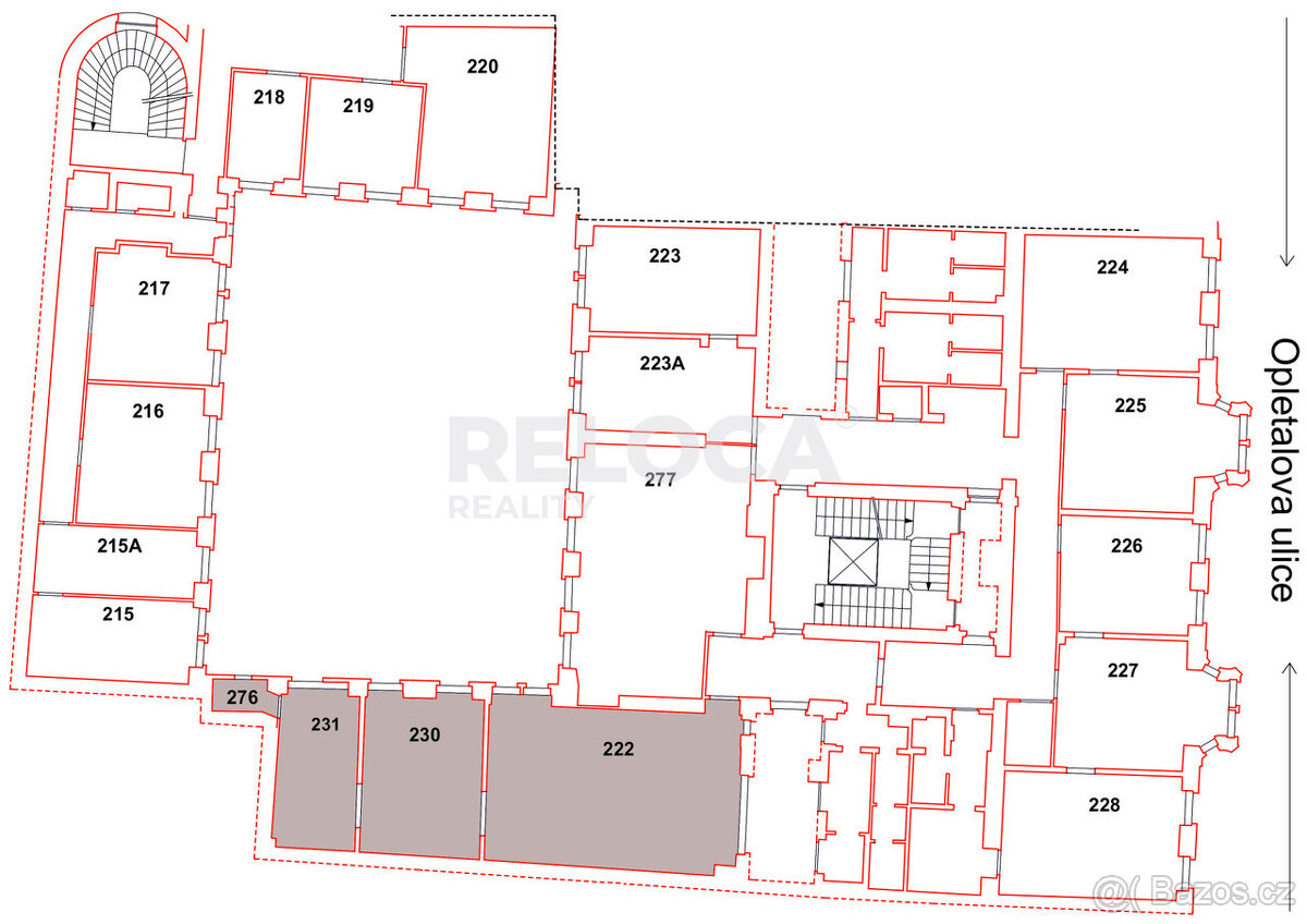 Kancelářské prostory 91m2, Praha 1 - Nové Město, ul. Opletal - 9