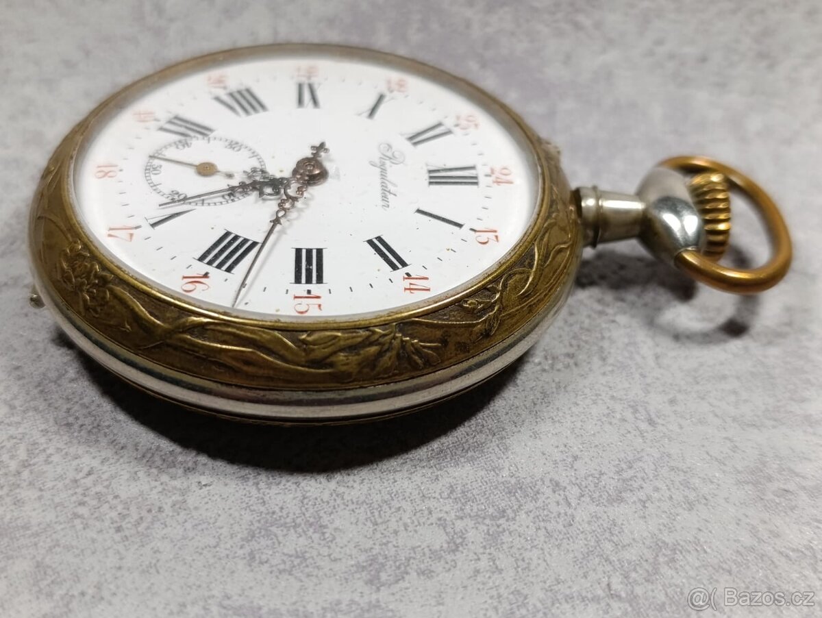 Obrovské 67mm kapesní hodinky Régulatéur, 192g (20xfoto) - 9