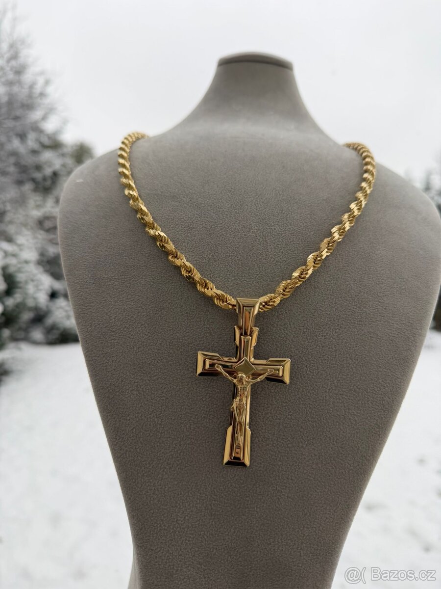 Zlaty kříž - přívěsek 19.67g 585 14k - NOVY NENOŠENÝ ZLATO - 9