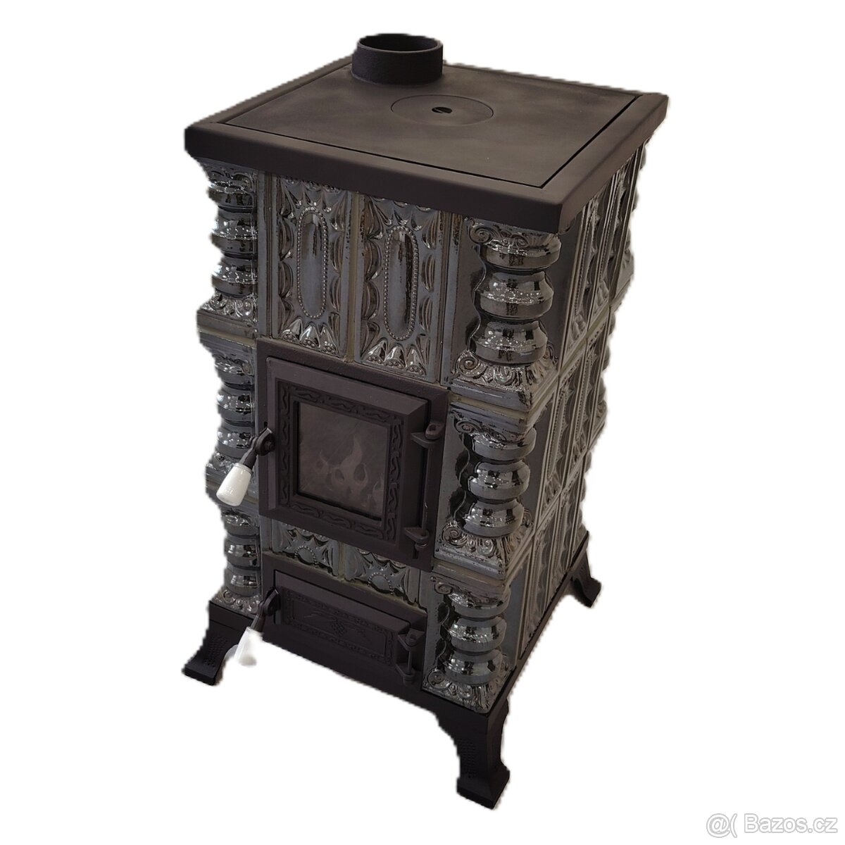 Kachlová kamna Oto s varnou deskou zelená - 9