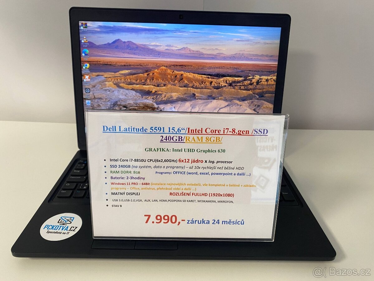 Dell Latitude 5591 15,6“/Intel Core i7-8.gen /SSD 240GB/RAM - 9