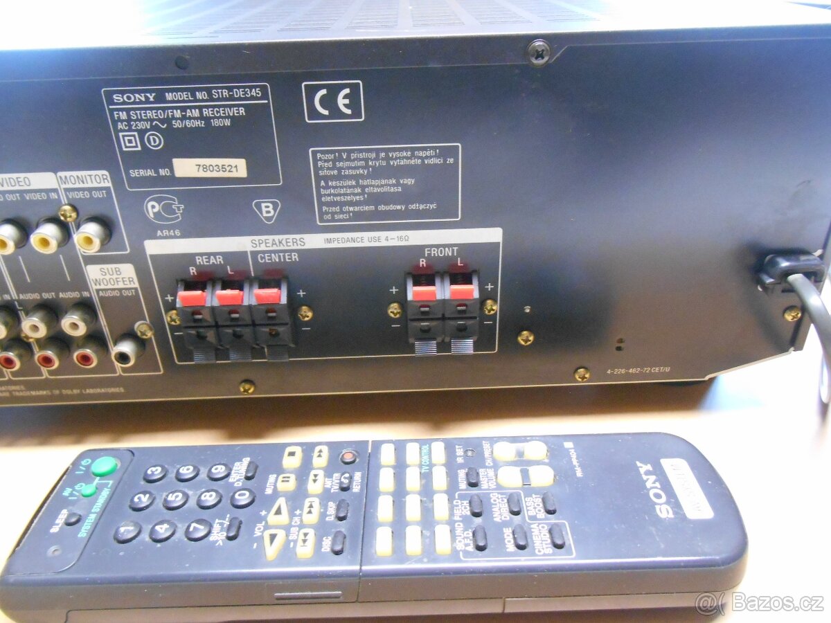sony 5.1-receiver-AVstr-de345 DolbyProLogic+CD+repro 3pásmo. - 9