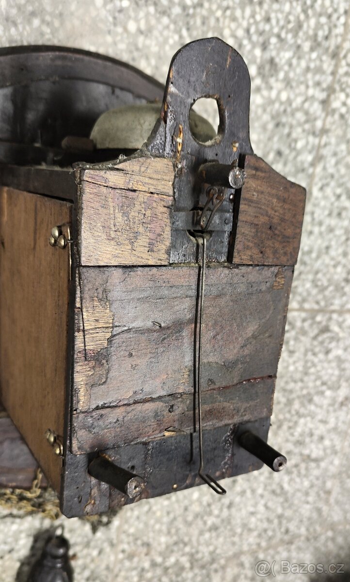 starožitné velké hodiny schwarzwald "polodřeváky" - 9