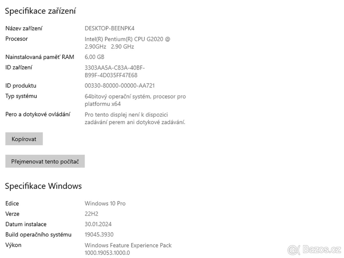Počítač HP Compaq Pro 6300 MT a příslušenství - 9