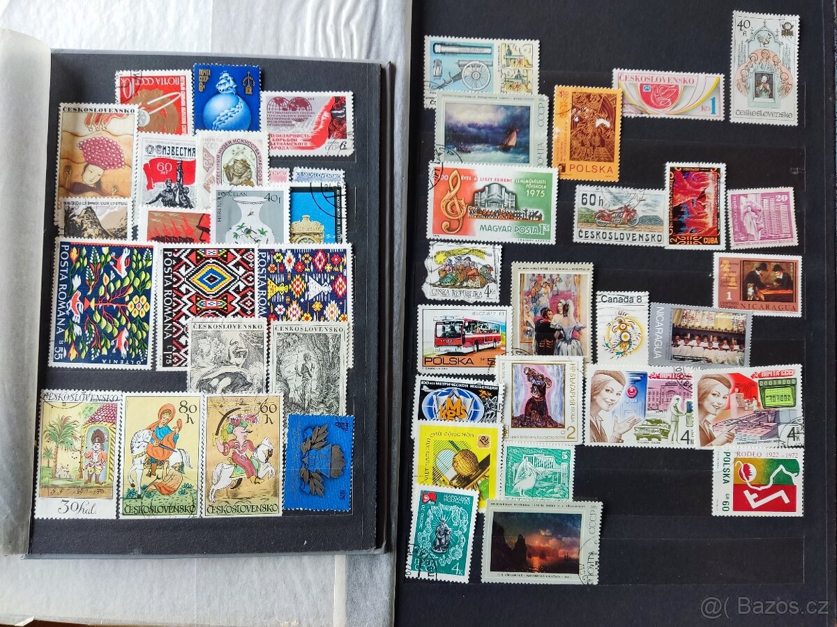 Poštovní známky viz foto dvě alba - 9
