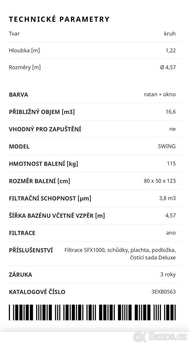 Bazén Florida SWING 4,57x1,22 - 9