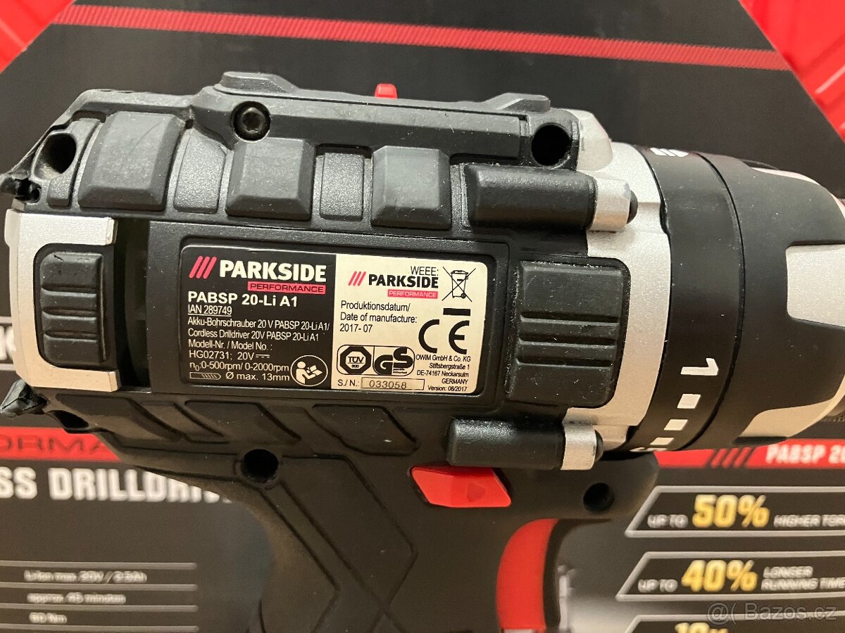 Aku vrtací šroubovák Parkside Performance - 9