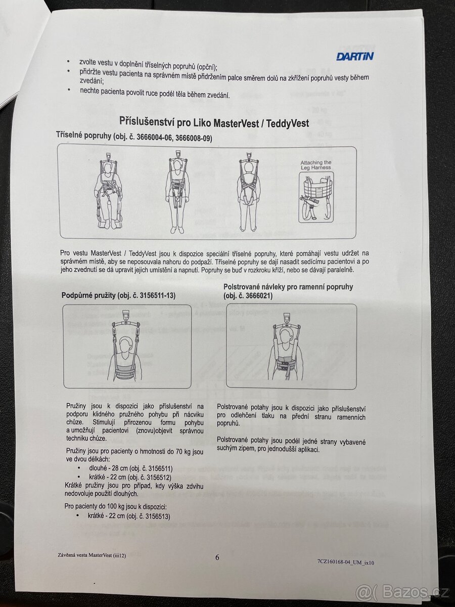 Pacientský závěs, postroj - 9