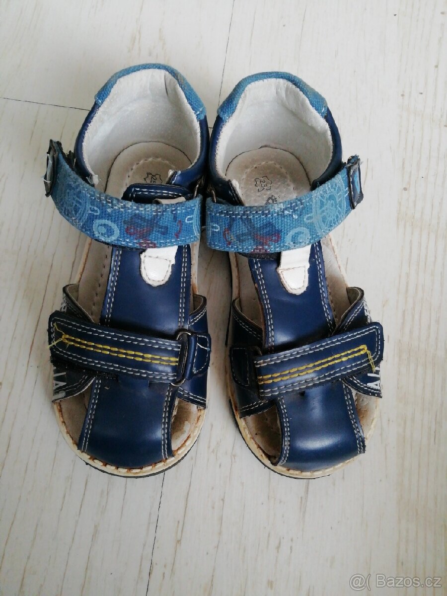 Kožené sandálky Peon Kids vel 24 - 9