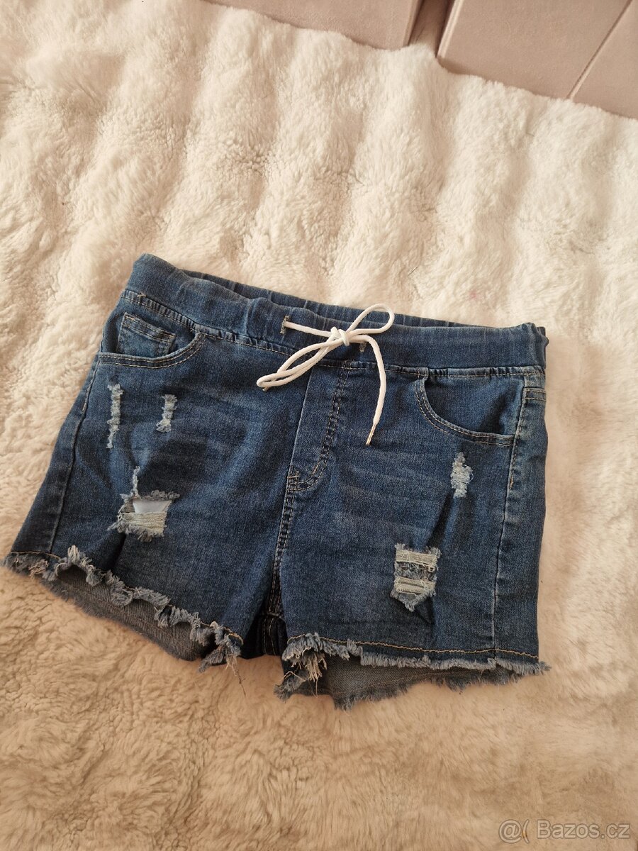 Nové dámské riflové džínové kraťasy šortky vel M - 9