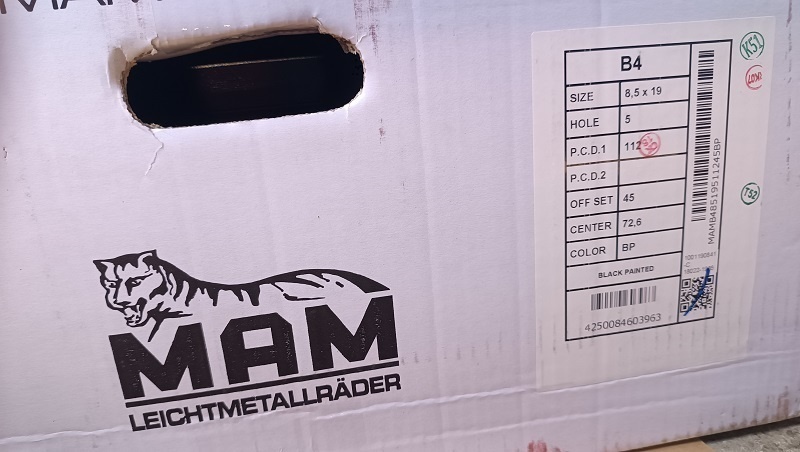 R19 5x112 mm ALU disky MAM - 9