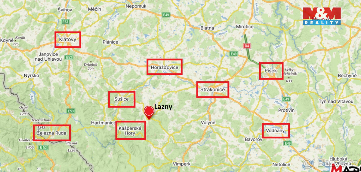 Prodej, stavební pozemek 2.490 m2, Strašín, Lazny - 9