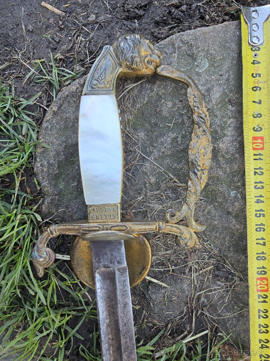 KRÁSNÁ PERLEŤOVÁ ŠAVLE/ KORD RAKOUSKO UHERSKO VZOR 1849 - 9