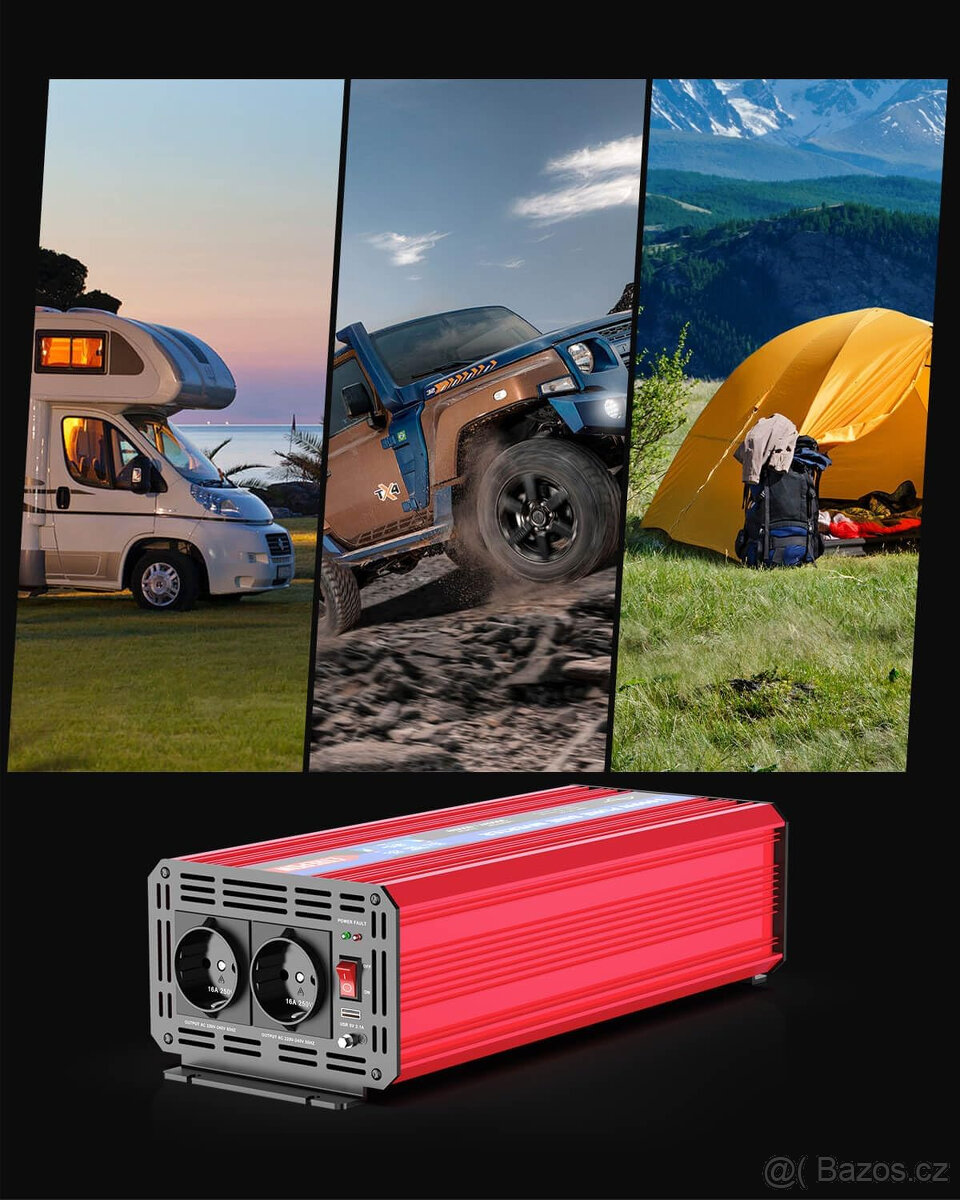 Nový střídač měnič napětí 3000w/6000w - 9