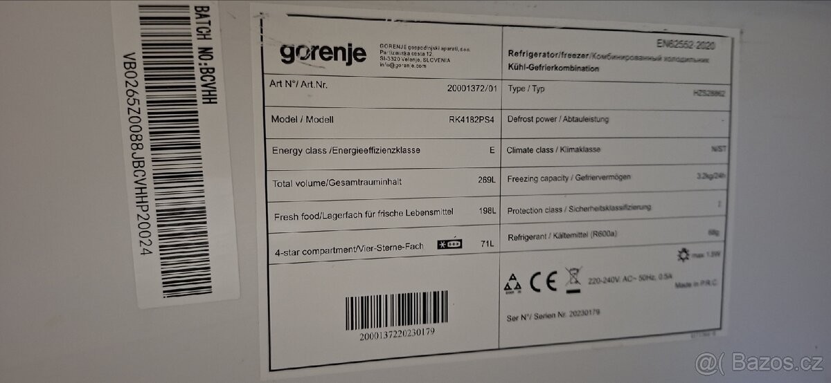 Lednice s mrazákem RK4182PS4 Gorenje 180x55x55 cm - 9