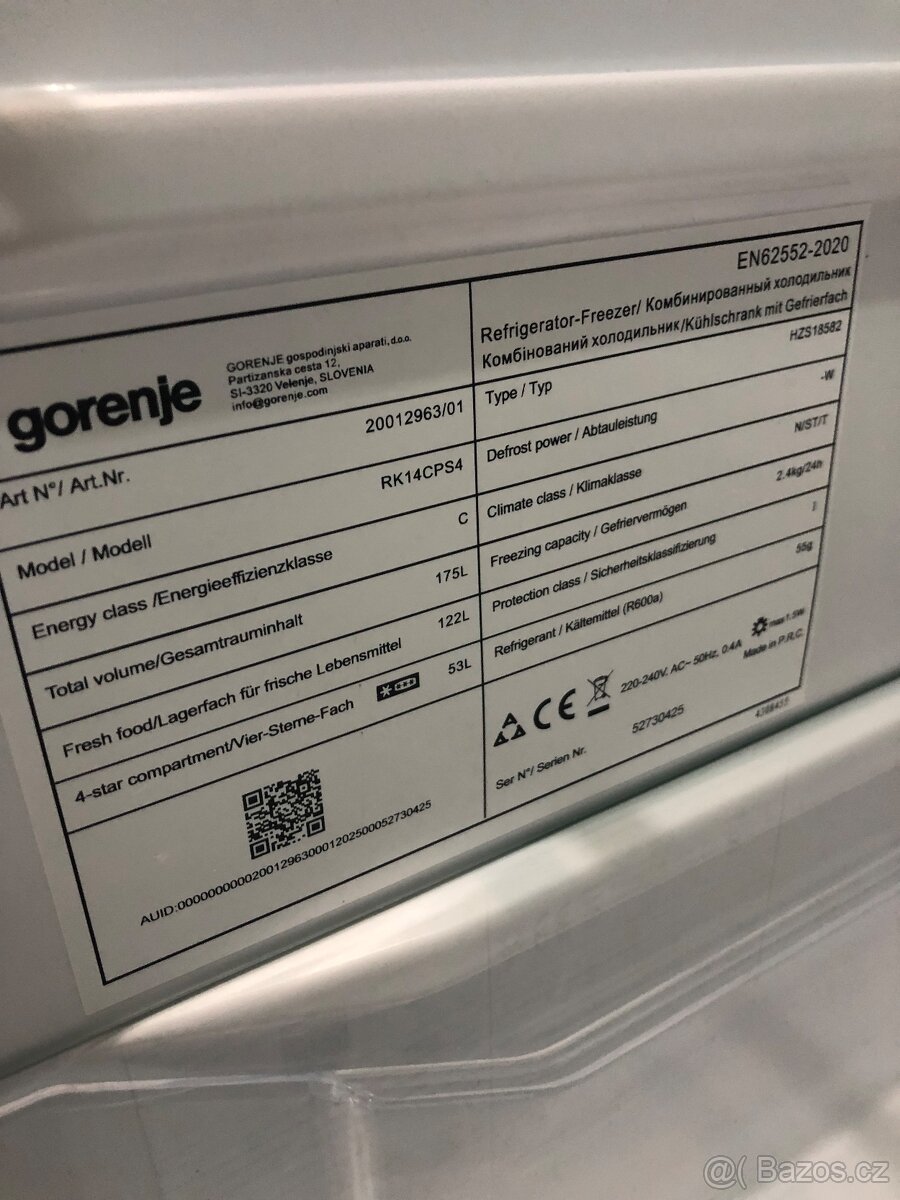 Nová malá lednička Gorenje rk14cps4 - 9